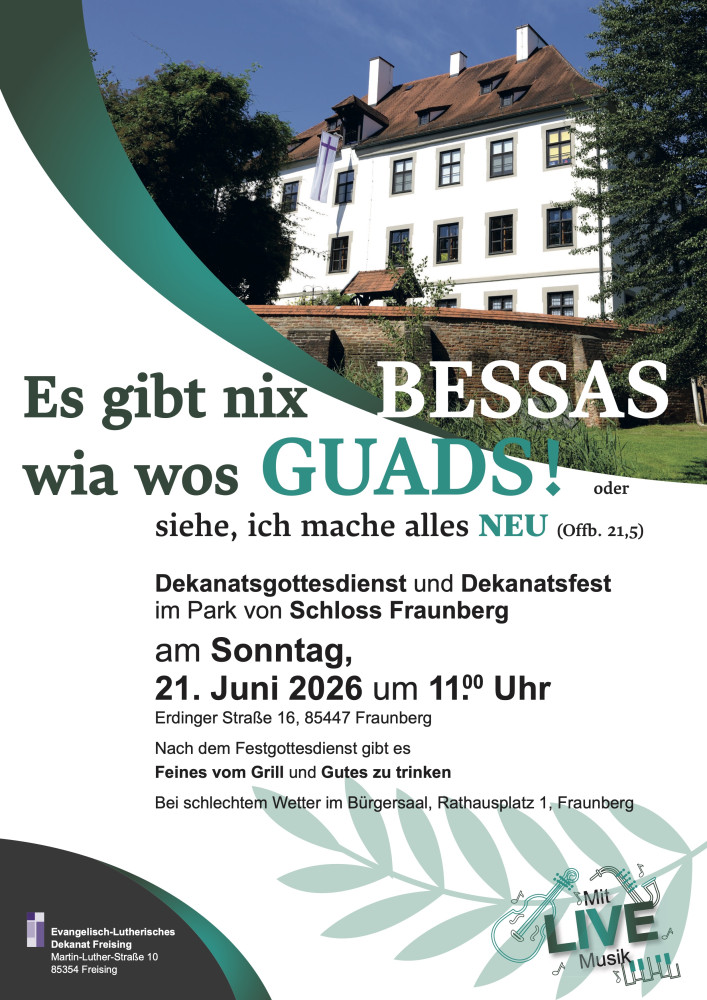 Plakat zum Dekanatsgottesdienst am 21. 6.26 um 11:00 Uhr in Fraunberg