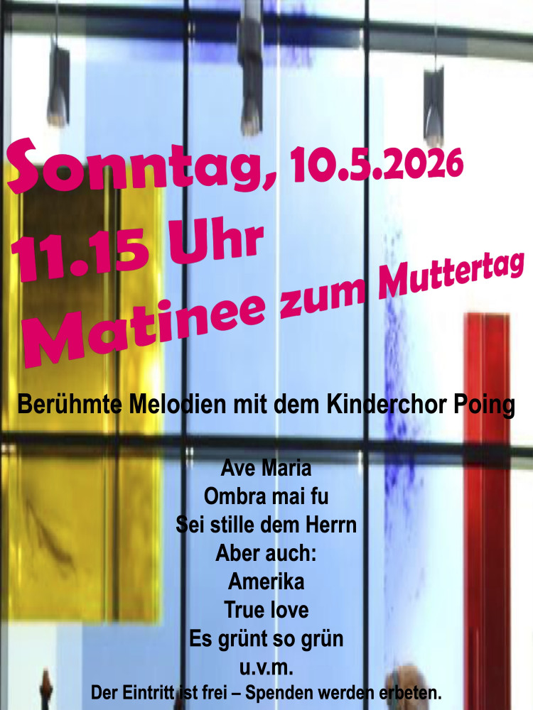 Plakat für die Matinee zum Muttertag am 10.5.26 um 11:15 Uhr